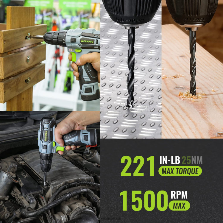 WORKPRO108-dielna sada prenosného náradia s elektrickou vŕtačkou B2HZ173 nástroj