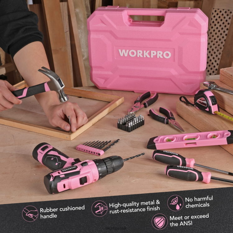 WORKPRO108-dielna sada prenosného náradia s elektrickou vŕtačkou B2HZ173 nástroj