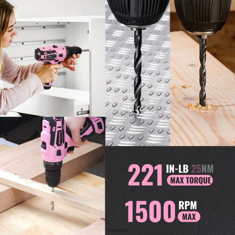 WORKPRO108-dielna sada prenosného náradia s elektrickou vŕtačkou B2HZ173 nástroj