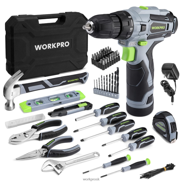 WORKPRO108-dielna sada prenosného náradia s elektrickou vŕtačkou B2HZ173 nástroj