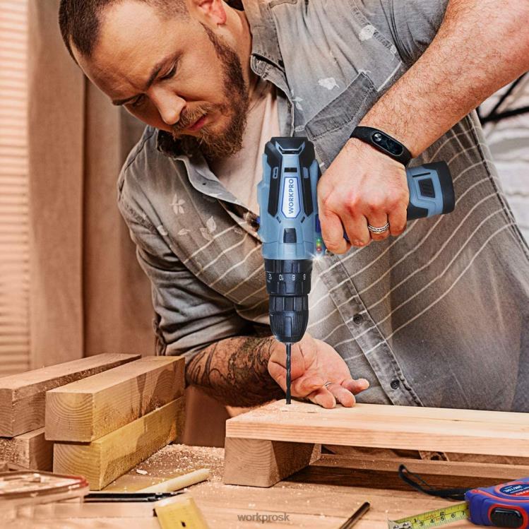 WORKPRO12V 2-rýchlostná súprava akumulátorového skrutkovača, 2 lítium-iónové batérie 2000 mAh a rýchlonabíjačka B2HZ168 nástroj