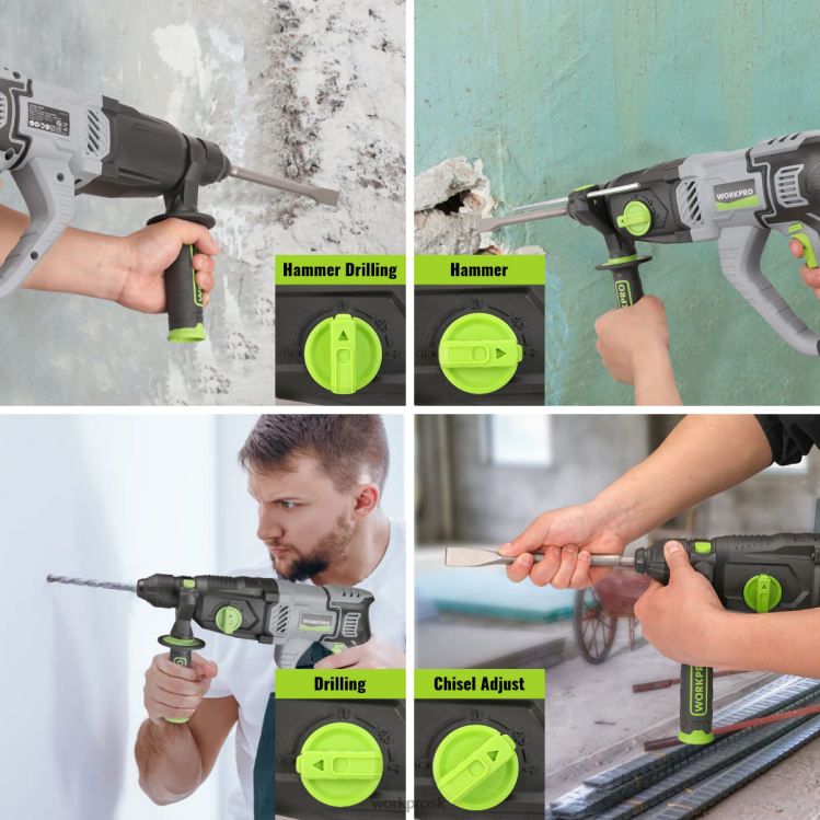 WORKPRO7,5 A 1-1/4 palcové prémiové vŕtacie kladivo sds-plus, ľahká verzia so šnúrou B2HZ178 nástroj
