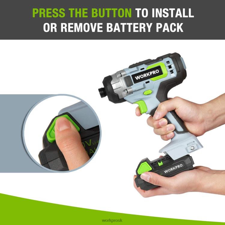 WORKPRO20V 2,0ah lítium-iónová batéria B2HZ218 nástroj