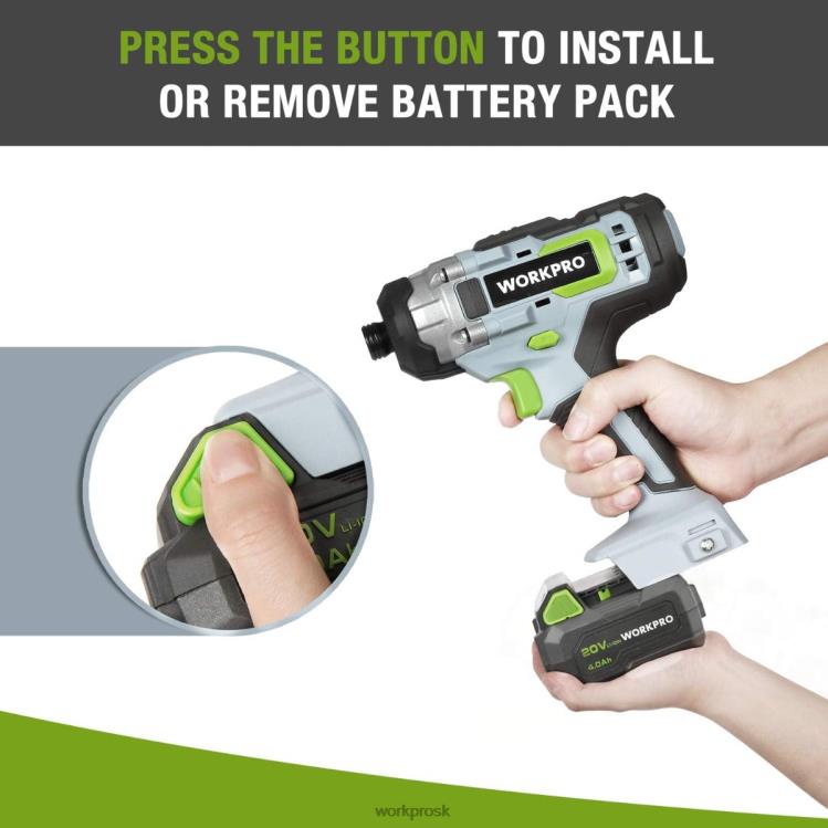 WORKPRO20V 4,0ah lítium-iónová batéria B2HZ217 nástroj