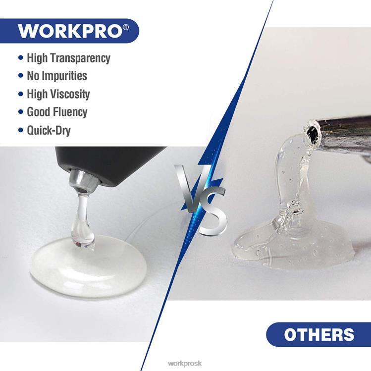 WORKPRO100-balenie horúcich lepiacich tyčiniek plnej veľkosti kompatibilných s väčšinou lepiacich pištolí B2HZ196 nástroj