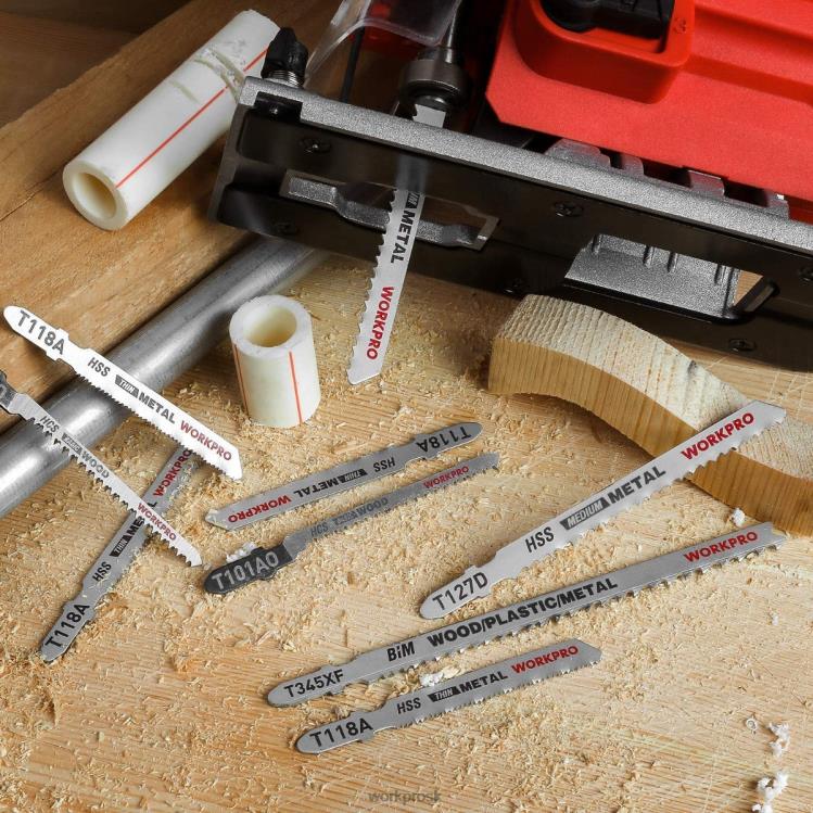 WORKPRO25 ks súprava priamočiarych pílových listov s T stopkou s úložným puzdrom B2HZ210 nástroj