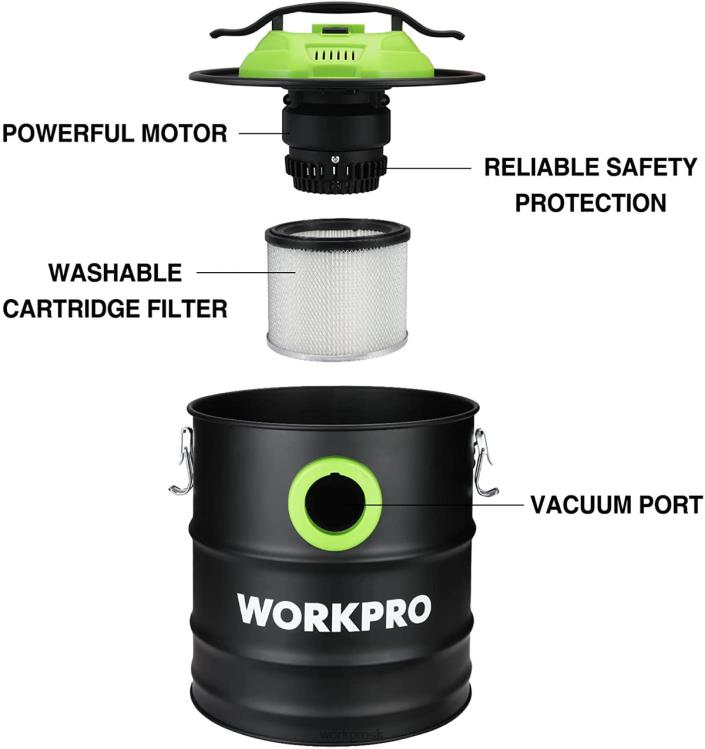 WORKPRO5,2 galónový vysávač popola, 5,5 špičkový vysávač popola s hepa filtrom B2HZ212 nástroj