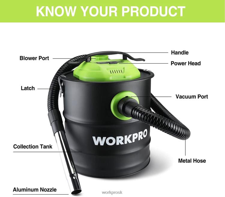 WORKPRO5,2 galónový vysávač popola, 5,5 špičkový vysávač popola s hepa filtrom B2HZ212 nástroj