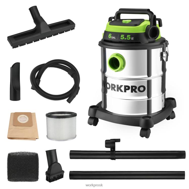 WORKPRO6 galónový vysávač na mokré/suché vysávanie s hepa filtrom, hadicou a príslušenstvom na zber prachu v domácnosti/na pracovisku B2HZ213 nástroj