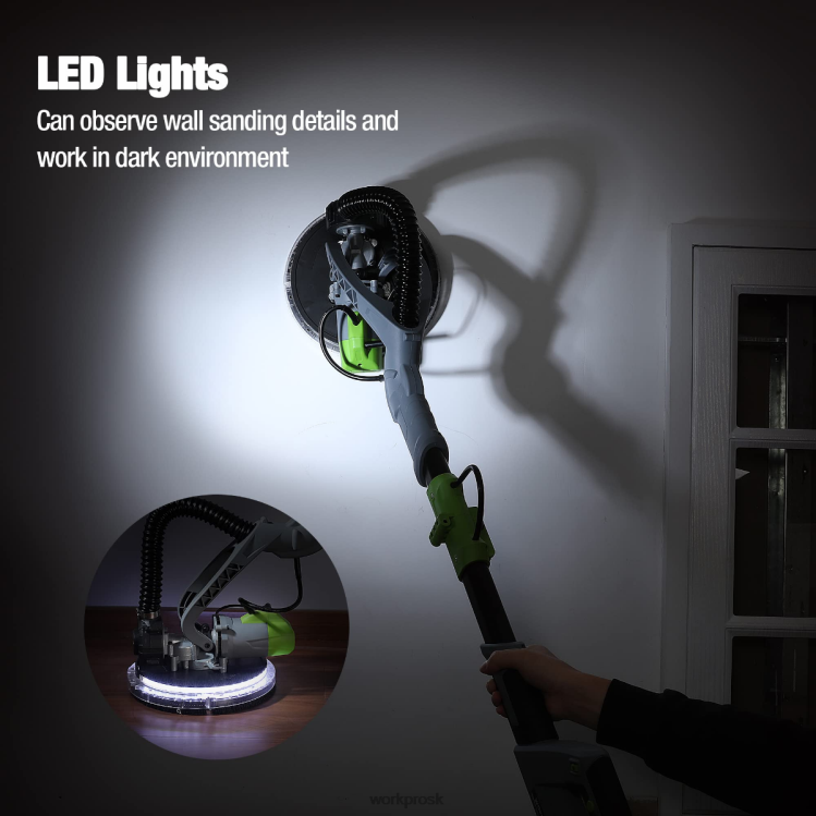 WORKPRO720W elektrická brúska na sadrokartón s vákuom B2HZ228 nástroj