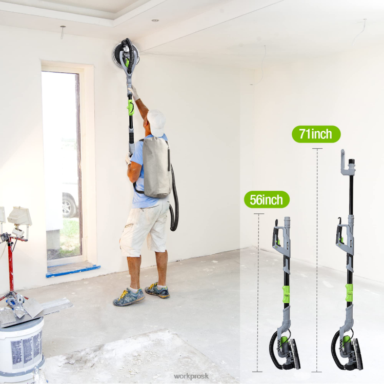 WORKPRO720W elektrická brúska na sadrokartón s vákuom B2HZ228 nástroj