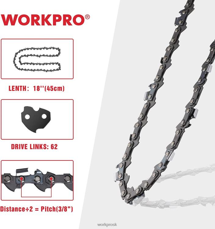 WORKPRODvojzložková reťaz pre reťazovú pílu, 3/8