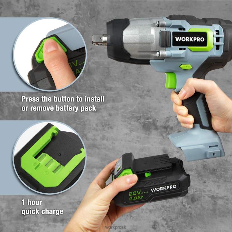 WORKPRO20V akumulátorový rázový uťahovák & 5 ks klieští & 16 ks sada magnetických skrutkovačov & 3 ks sada nastaviteľných kľúčov B2HZ319 nástroj
