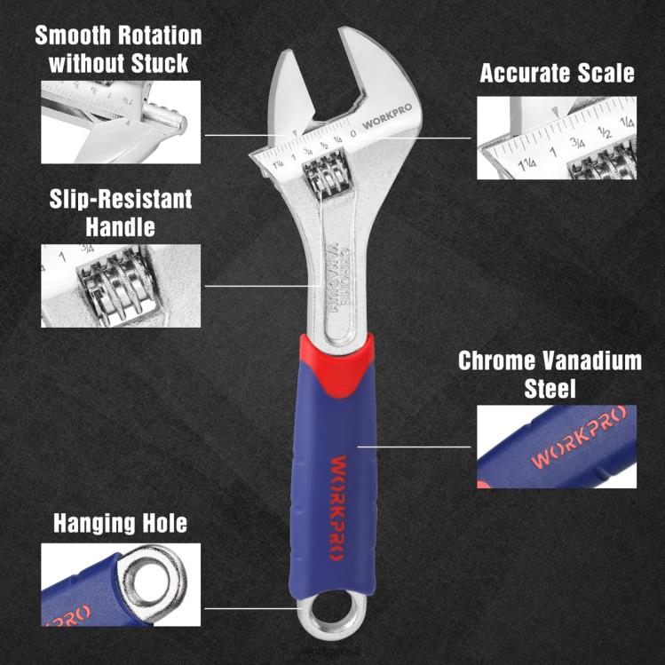 WORKPRO20V akumulátorový rázový uťahovák & 5 ks klieští & 16 ks sada magnetických skrutkovačov & 3 ks sada nastaviteľných kľúčov B2HZ319 nástroj