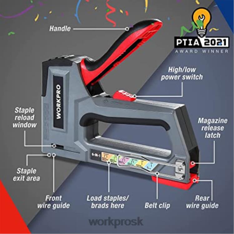 WORKPROSúprava 12V akumulátorovej vŕtačky a zošívacia pištoľ 6v1 a súprava 8 ks magnetických skrutkovačov a akumulátorová tavná lepiaca pištoľ B2HZ313 nástroj
