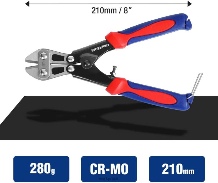 WORKPROmini rezačka skrutiek 8 palcov/210 mm, cr-mo rezačka malých skrutiek B2HZ157 nástroj