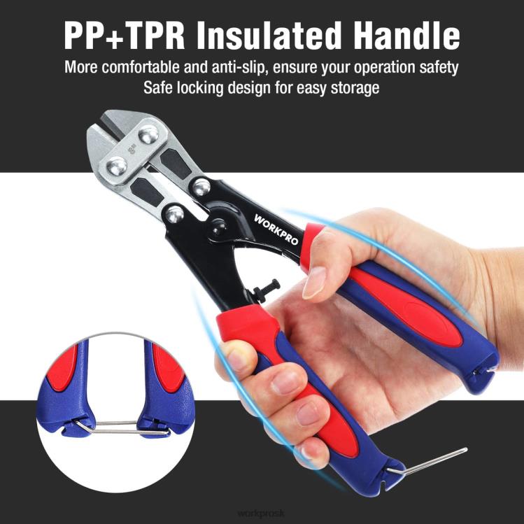 WORKPROmini rezačka skrutiek 8 palcov/210 mm, cr-mo rezačka malých skrutiek B2HZ157 nástroj