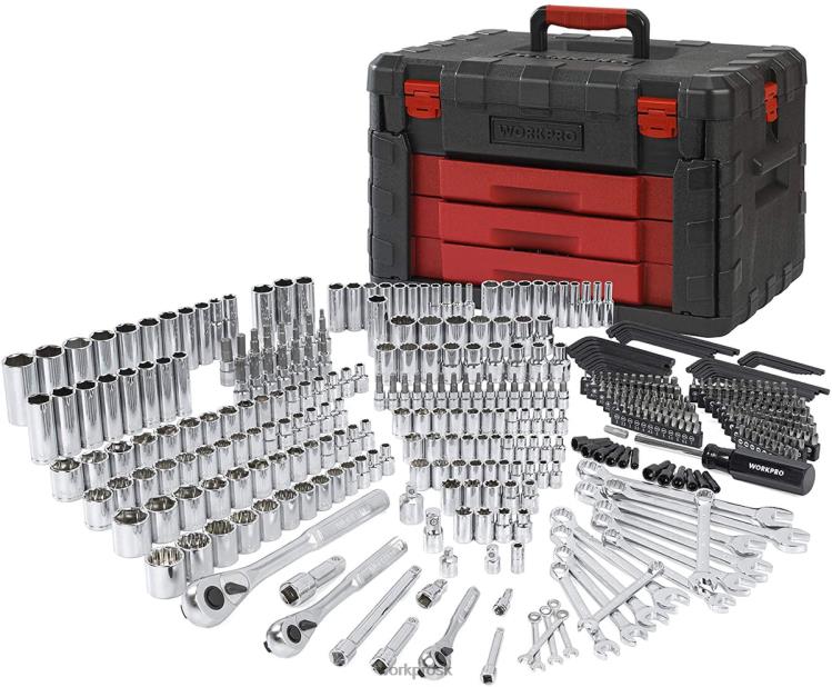 WORKPRO450-dielna univerzálna súprava profesionálneho náradia pre mechanikov s ťažkým kufríkom B2HZ306 nástroj