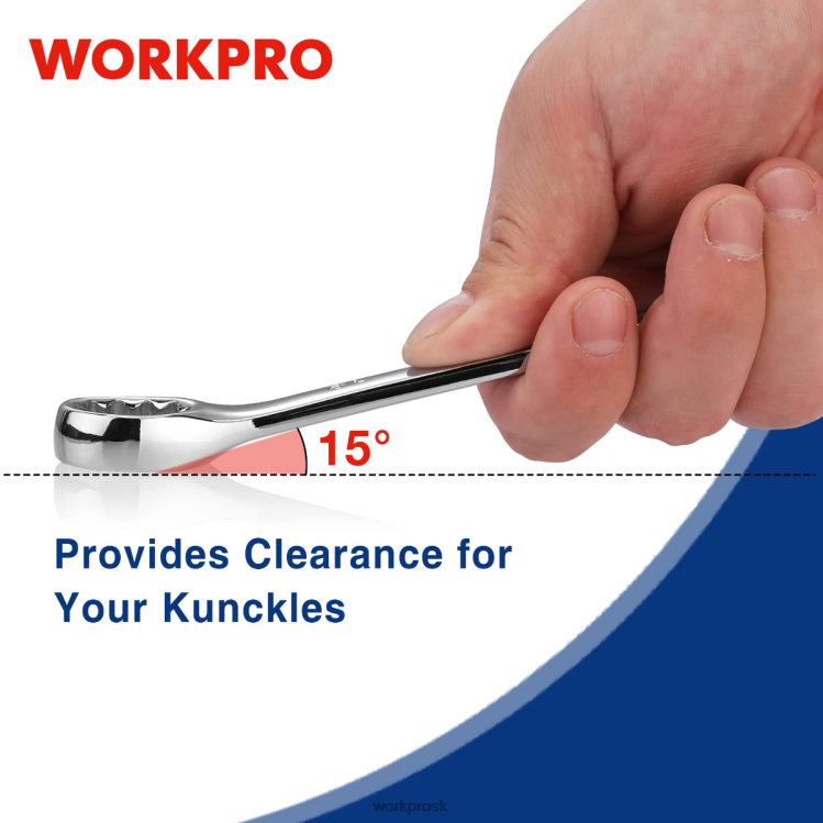 WORKPRO12 ks metrických 8-19 mm, prémiová sada okombinovaných kľúčov cr-v B2HZ95 nástroj