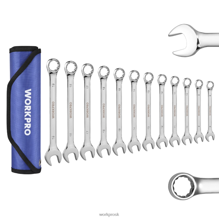 WORKPRO12 ks metrických 8-19 mm, prémiová sada okombinovaných kľúčov cr-v B2HZ95 nástroj