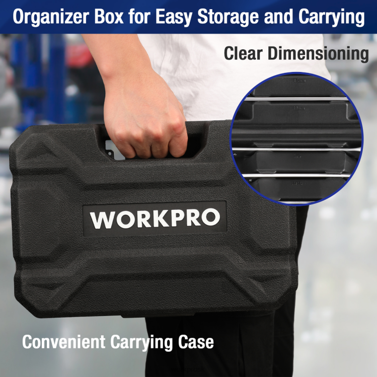 WORKPRO22-dielna sada račňových kombinovaných kľúčov B2HZ81 nástroj