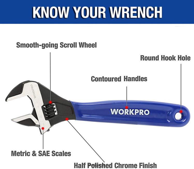 WORKPRO2 ks sada nastaviteľných kľúčov pre domácu garážovú dielňu a kutilov B2HZ87 nástroj