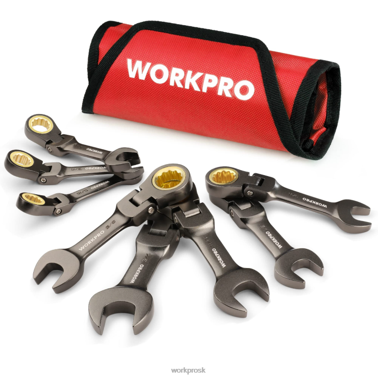 WORKPRO8 ks sada račňových kombinovaných kľúčov s otočnou hlavou B2HZ82 nástroj