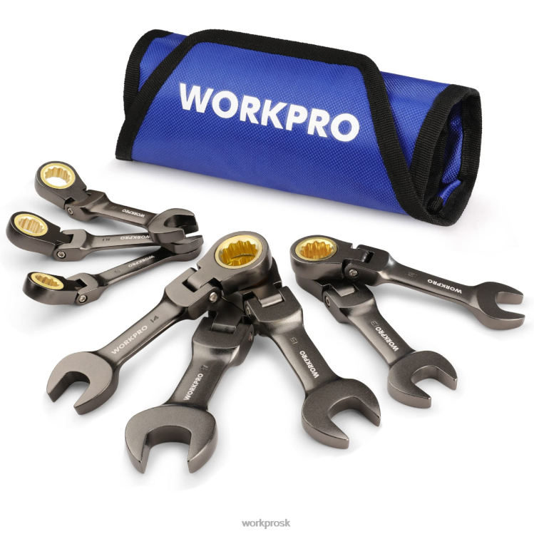 WORKPRO8 ks sada račňových kombinovaných kľúčov s otočnou hlavou B2HZ82 nástroj