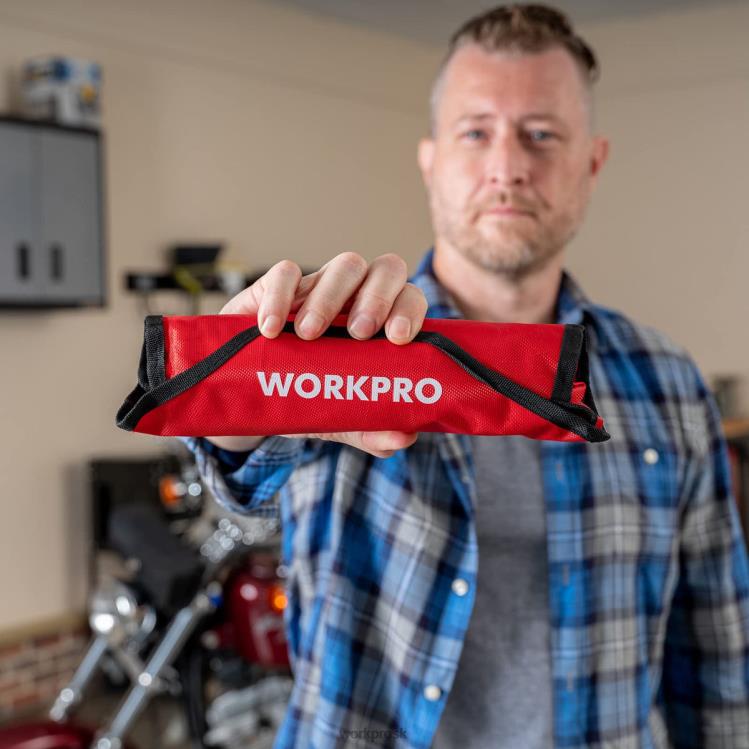 WORKPROSada 8 ks račňových kombinovaných kľúčov s ohybnou hlavou s organizérom B2HZ86 nástroj