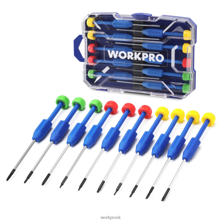 WORKPRO10-dielna súprava presných skrutkovačov s puzdrom, krížový, drážkovaný, torx hviezda, súprava náradia na opravu magnetického skrutkovača, protišmyková rukoväť B2HZ103 nástroj