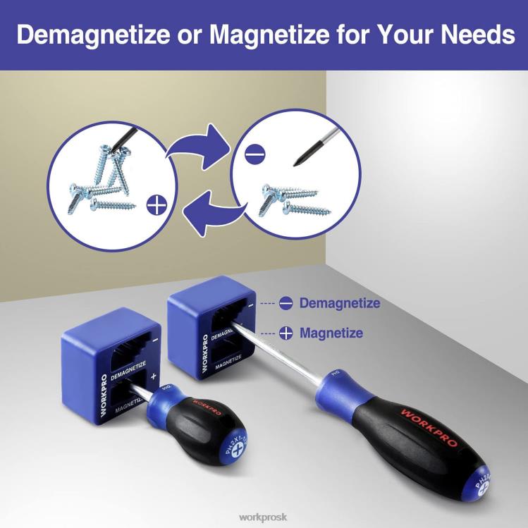 WORKPROsada magnetických skrutkovačov, 16 ks torx drážkových krížových skrutkovačov s magnetizérom B2HZ98 nástroj