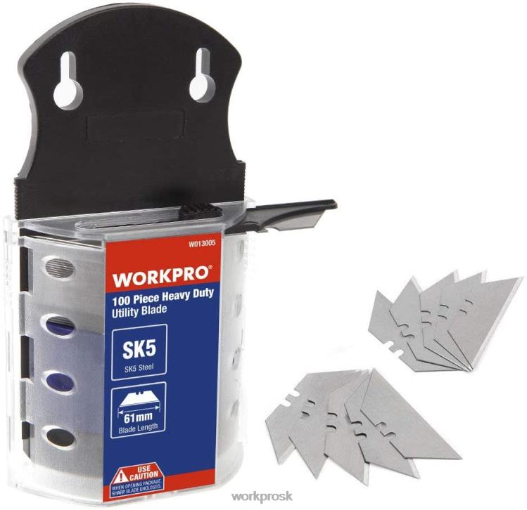 WORKPRO100 ks čepele úžitkových nožov sk5 oceľ s dávkovačom B2HZ40 nástroj