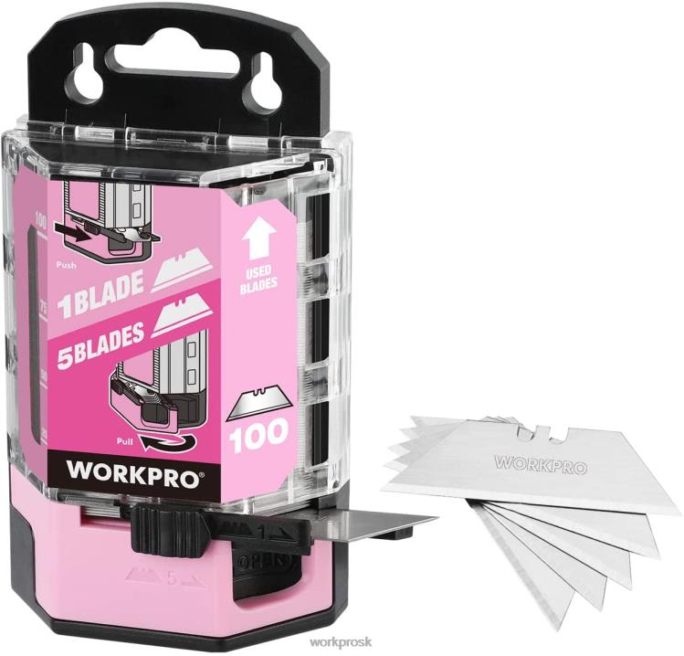 WORKPRO100 ks čepele úžitkových nožov z uhlíkovej ocele sk5 náhrada za dávkovač B2HZ49 nástroj