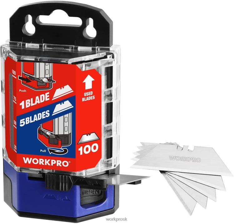 WORKPRO100 ks čepele úžitkových nožov z uhlíkovej ocele sk5 náhrada za dávkovač B2HZ49 nástroj