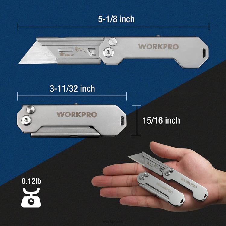 WORKPRO3 ks súpravy skladacích úžitkových nožov s rýchlovýmennými čepeľami B2HZ43 nástroj