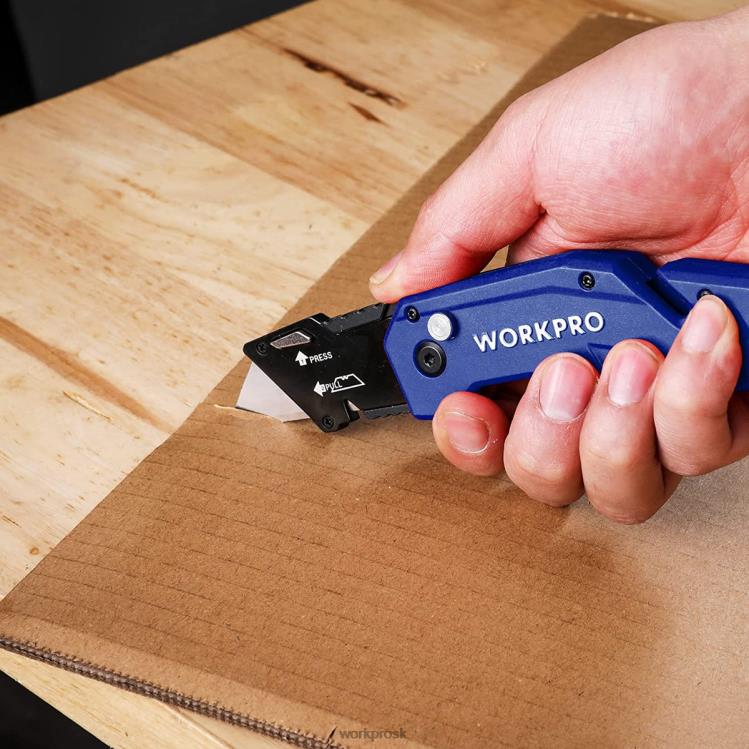 WORKPROskladací nôž s 10-dielnou prídavnou čepeľou z ľahkej nylonovej rukoväte B2HZ38 nástroj