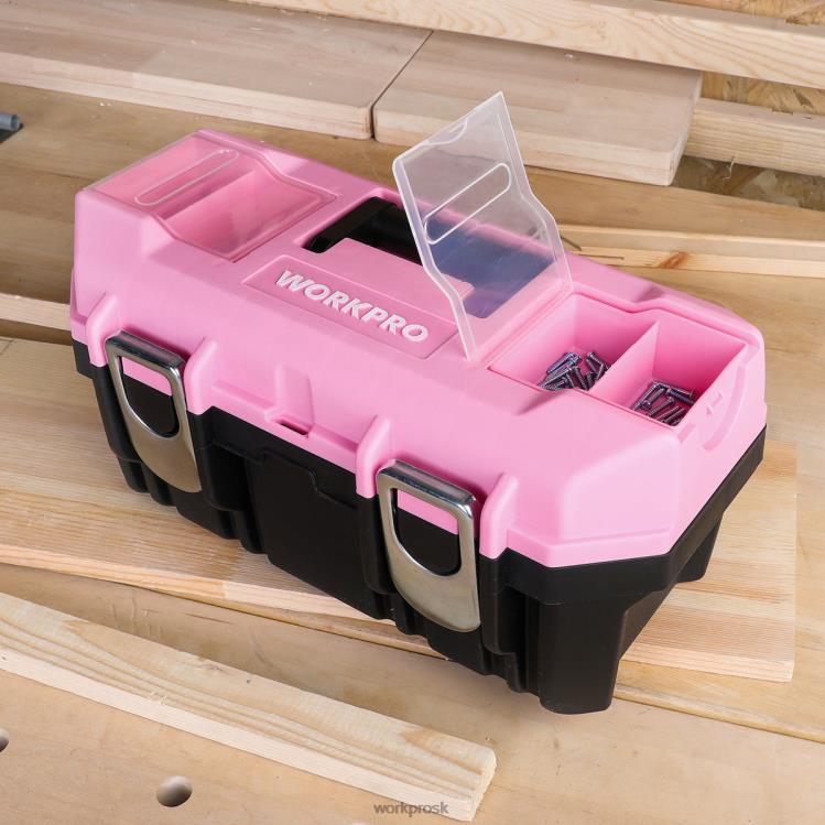 WORKPRO16-palcový box na náradie, plastový box na náradie s kovovou západkou a odnímateľným zásobníkom B2HZ23 skladovanie
