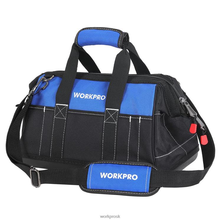 WORKPRO16-palcová taška na náradie so širokými ústami s vodotesnou tvarovanou základňou B2HZ34 skladovanie