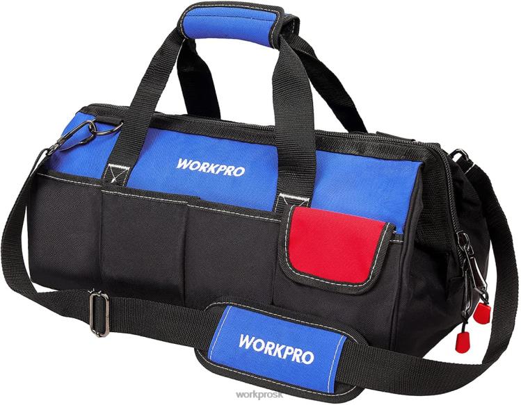 WORKPRO18-palcová taška na náradie so širokými ústami a nastaviteľným ramenným popruhom B2HZ27 skladovanie