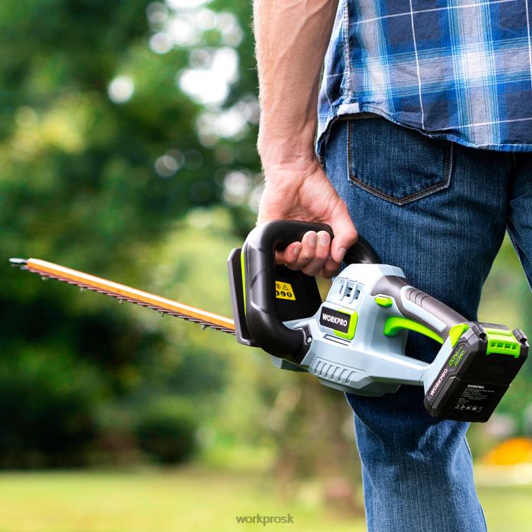 WORKPRO20V akumulátorové nožnice na živý plot s dvojitou čepeľou elektrické záhradnícke náradie 2,0 Ah batéria a 1 hodinová rýchlonabíjačka sú súčasťou balenia B2HZ295 nástroj