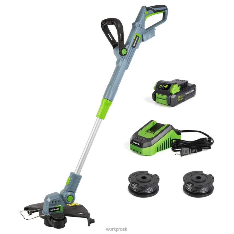 WORKPRO20V akumulátorový strunový zastrihávač/okrajovač 12-palcový s 2ah lítium-iónovou batériou 1-hodinová rýchlonabíjačka Vrátane 16,4ft zastrihávača B2HZ293 nástroj