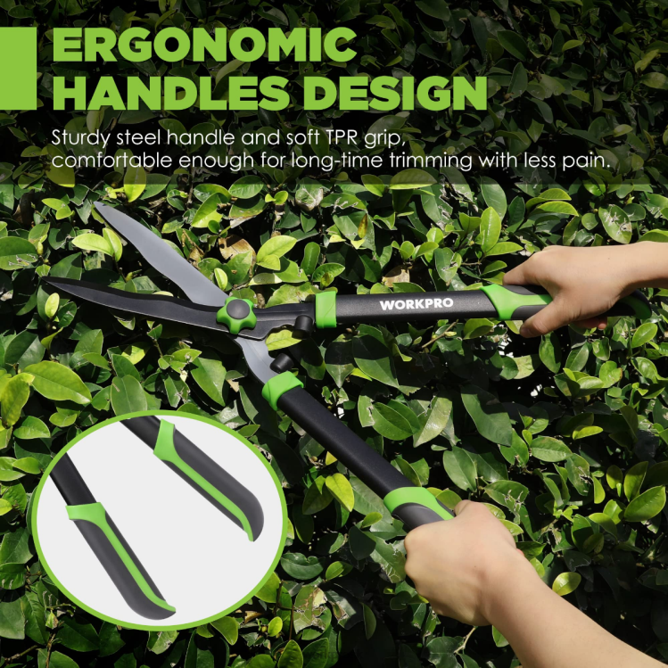 WORKPROručné nožnice na živý plot so zvlnenou čepeľou a ergonomickou pohodlnou rukoväťou B2HZ287 nástroj