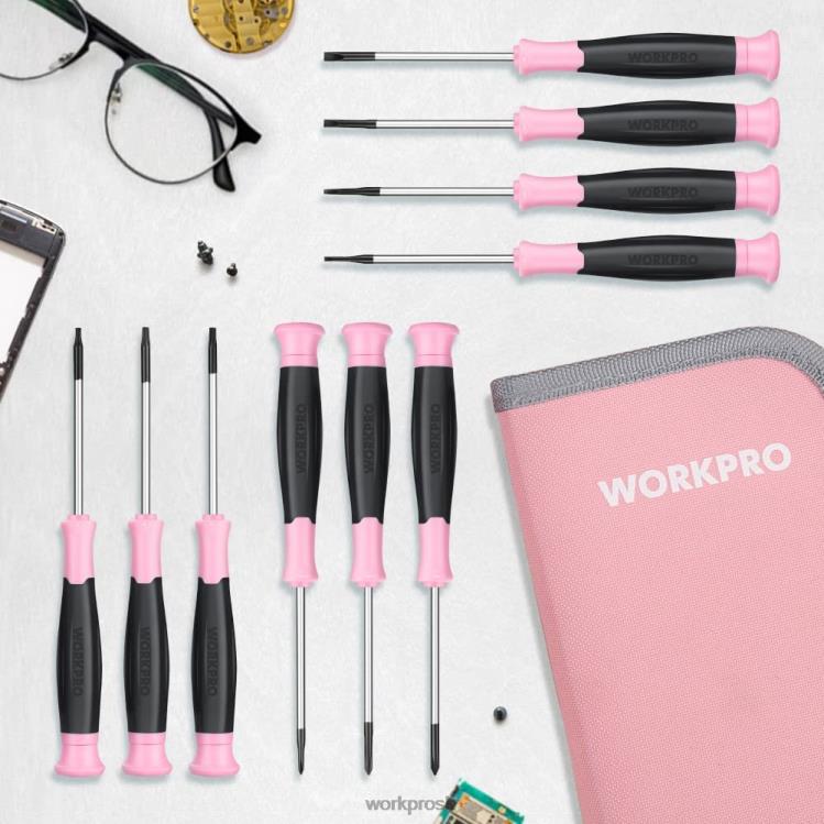 WORKPRO10 ks súprava presných skrutkovačov s puzdrom, krížový, drážkovaný, torx hviezda, magnetický hrot, súprava na opravu malého skrutkovača B2HZ255 nástroj