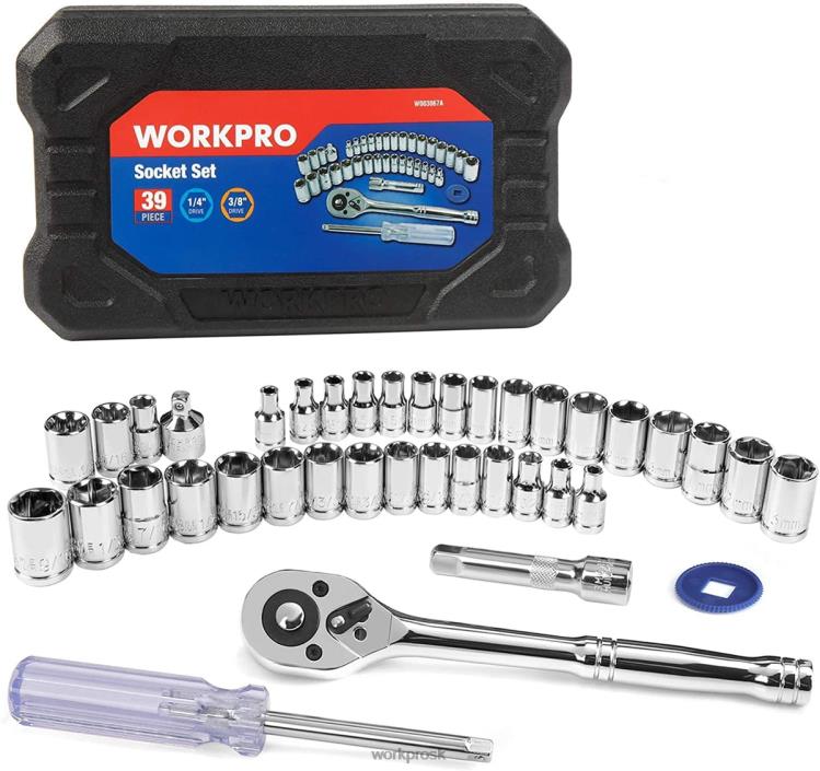WORKPRO39 ks súprava náradia na mechaniku nástrčného kľúča so skrinkou na náradie metrický a sae B2HZ310 nástroj