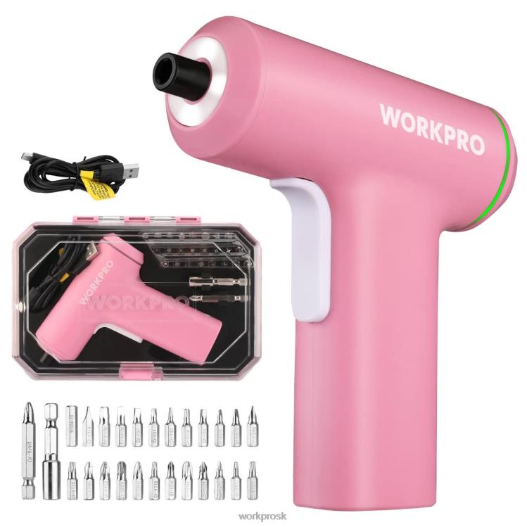 WORKPROelektrický bezdrôtový 4V usb nabíjateľný lítium-iónový akumulátorový skrutkovač B2HZ234 nástroj