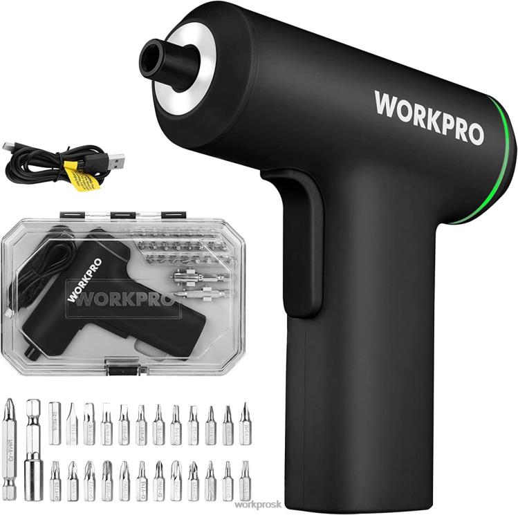 WORKPROelektrický bezdrôtový 4V usb nabíjateľný lítium-iónový akumulátorový skrutkovač B2HZ234 nástroj